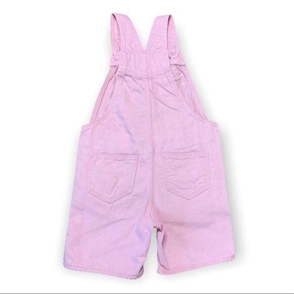 GAP Toddler Girl Soft Pink Short Overalls Size 3 Toddler - Picture 2 of 7